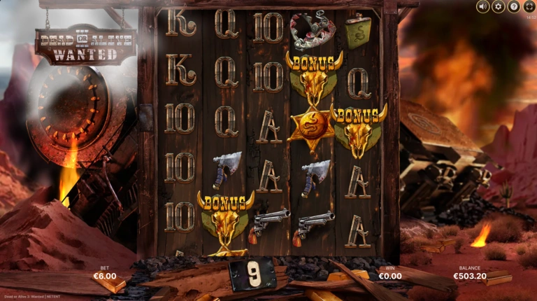 Dead or Alive 3 Wanted Free Spins özelliği oyunda