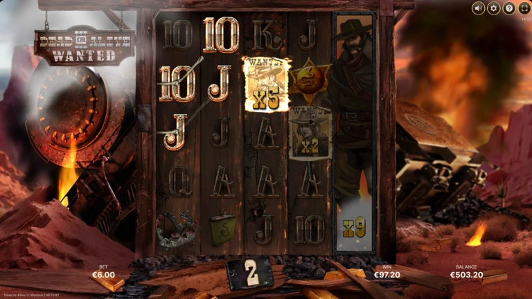 Dead or Alive 3 Wanted çarpanlı Wild sembolü